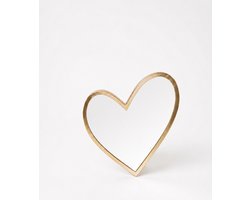 vtwonen - Wandspiegel - Metaal - Goud - Hartvorm - 30 cm