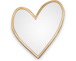 vtwonen - Wandspiegel - Metaal - Hartvormig - 30 cm - Goud