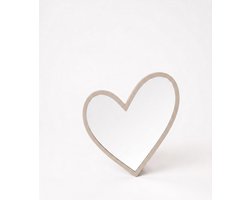 vtwonen - Wandspiegel - Metaal - Zand - Hartvorm - 30 cm