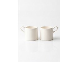 vtwonen - Waxinelichthouders - Keramiek - 8.5x6x7cm - Set van 2