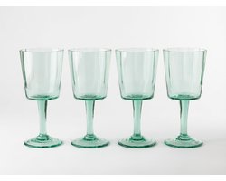 vtwonen - Wijnglazen - Groen - Set van 4 - Glas