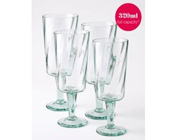 vtwonen - Wijnglazen - Large - Groen - Set van 4 - Glas - 320 ml