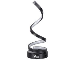 VUBIO Spiraalvormige LED Tafellamp – Zwart – Dimbaar – Designlamp voor Bureau, Woonkamer & Nachtkastje – Stijlvol & Duurzaam