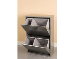 Vuilnisbak - afvalbak - vuilnisemmer - afvalscheiding met verschillende maten binnenemmers. 10L + 15L +20L + 24L