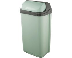 Vuilnisbak met deksel 50 l Scandinavisch groen - Inclusief serie Rasmus - Grootte 39 x 295 x 675 cm pedaalemmer 50 liter