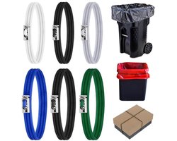 Vuilnisbakbanden 6 Stuks - Verstelbare Rubber Banden - Grote/Kleine Maten - Duurzaam - Kleurrijke Rubber Benodigdheden - Voor Keuken/Badkamer - Vuilniszakbanden