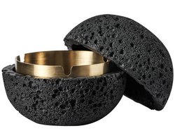 Vuilnisemmer Beton - Binnencilinder van Metaal - Gemakkelijk te reinigen - Zwart - Diameter 12,5 cm - Hoogte 11,2 cm - Gewicht 700 g - Afvalbak