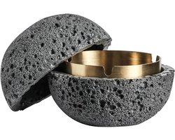 Vuilnisemmer voor in huis - Betonnen design met metalen binnenemmer - Eenvoudig schoon te maken - Donkergrijs - Stijlvol en praktisch - Milieuvriendelijk