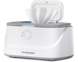 Vulpes Goods® BabyCare - Billendoekjes Verwarmer PRO - Vochtige Doekjes Verwarmer - Billendoekjesdoos - 3 Warmtestanden & fast heating - Nachtlampfunctie - Kinderslot - Wit
