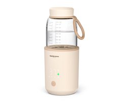 Vulpes Goods® Babycare - Flessenwarmer Elite - Draagbare Baby Flessenwarmer voor Onderweg - uniek Glazen Design - BPA-vrij, Hittebestendig & Antibacterieel - 5 Temperatuurniveaus & Warmtebehoud - 330ML - Water & Moedermelk Snel Opwarmen - 13.500 mAh