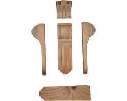 Vuren houten console meubelbeslag smal 5 stuks