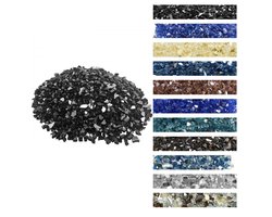 Vuurglas - Reflecterende glazen stenen 12,7 mm - Hittebestendig - Gewicht 9 kg - Voor haard, vuurtafel & vuurkorf - Zwart