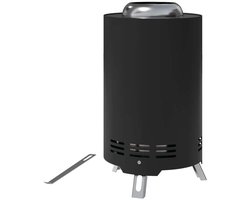 Vuurkorf 16 × 16 × 25 cm Zwart Metaal stabiel en duurzaam gemakkelijk mee te nemen geschikt voor camping en buitengebruik voor verwarming en barbecue in tuin, terras en balkon