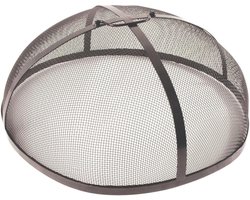 Vuurkorf met vonkscherm - Halfbol, 58 cm x 58 cm x 22 cm