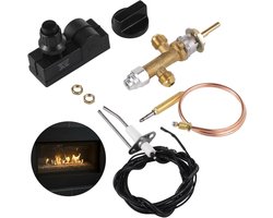 Vuurkorf Regelklep Set - Gas Haard Ventiel - Buiten Koken - Messing Constructie - 360 Grams - Veelkleurig
