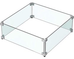Vuurkorf Windscherm van Gehard Glas - Perfecte Bescherming en Veiligheid voor Buiten