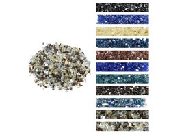 Vuurkorfglas - Haardglas Glasstenen - Reflecterend - Korrel 12,7 mm - Gewicht 4,5 kg - Voor Gashaard en Vuurtafel - Goud/Koper/Transparant