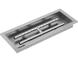 - Vuurplaatsbrander - Rechthoek - Tafelblad - Zilver