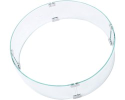 Vuurput Windscherm - Glazen Windwacht - Veilige Vlam - Gehard Glas - 65 cm Diameter - Transparant