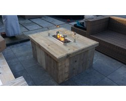 Vuurtafel Block Gebruikt Steigerhout 80x100x50