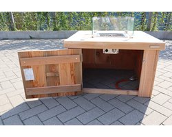 Vuurtafel Block Terrasverwarmer douglas hout 80x80x50cm
