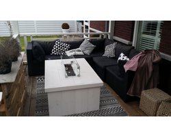 Vuurtafel Block White Wash 80x100x50
