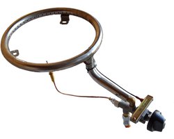 Vuurtafel brander set rvs rond - 25 cm