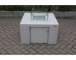 Vuurtafel Eagle Terrasverwarmer White Wash steigerhout 80x80x50cm