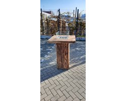 Vuurtafel Sta Tafel ''Celebration'' Terrasverwarmer Douglas BurnD hout 80x80x110cm