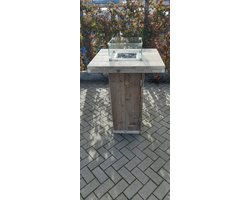 Vuurtafel Sta Tafel ''Celebration'' Terrasverwarmer Gebruikt steigerhout 80x80x110cm