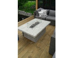 Vuurtafel Tree Grijs Geschuurd 80x100x50