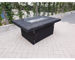 Vuurtafel Tree Terrasverwarmer Black Wash steigerhout 80x120x50cm