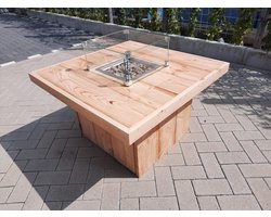 Vuurtafel Tree Terrasverwarmer Douglas hout 100x100x50cm