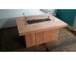 Vuurtafel Tree Terrasverwarmer Douglas hout 80x100x50cm
