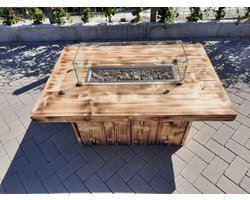 Vuurtafel Tree Terrasverwarmer New BurnD Nieuw, Blank steigerhout 80x120x50cm
