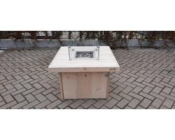 Vuurtafel Tree Terrasverwarmer Nieuw, Blank steigerhout 80x80x55cm