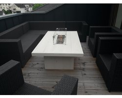 Vuurtafel Tree Terrasverwarmer White Wash steigerhout 100x150x50cm