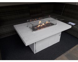 Vuurtafel Tree Terrasverwarmer White Wash steigerhout 80x120x50cm
