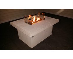Vuurtafel Tree White wash 80x100x50