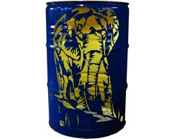 Vuurton Olifant - Buitenhaard Tuinkachel - Terras Verwarmen - Bijzonder Olifantenmotief - 90 x 60 cm - Roestlook