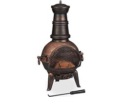 Vuurton - Tuinoven - 38 x 46 x 86 cm - 12,7 kg - Met Pijp Gietijzer