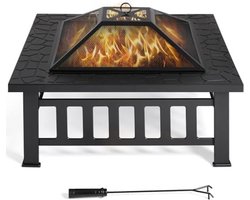 Vuurton - Tuinoven - 86 x 86 x 54 cm - 11,82 kg - Zwart
