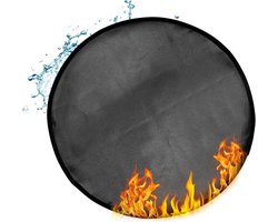 Vuurvaste Mat van 50 cm voor Bescherming van Grond, Tafel en Grill - Waterdichte en Opvouwbare Warmtebescherming