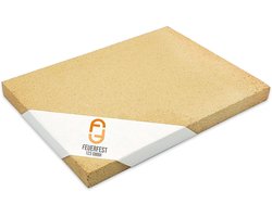 Vuurvaste Plaat - Chamotte Steen - Kachel Bekleding - Voedselveilig Hittebestendig - 400x200x25 mm