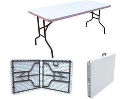 VVEP Blowmold - Klaptafel - Wit - 76x183 cm (koffer)