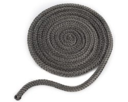 VVGoods - Hittebestendige Glasvezel Kachel Deur Pakking 12mm x 2,5m voor Open Haard en Houtkachel - Afdichting Schoorsteen - Grijze Kleur.