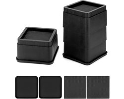 VVGoods - Set van 4 meubelverhogers met schuimkussens - 5 cm - Kunststof bankpoten - Meubelpoten verhoger met kussens.