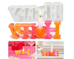 VVGoods - Siliconen Vorm voor Staafkaars en Kaarshouder - Gietvorm Hartvorm voor Beton, Gips en Epoxyhars Handwerk