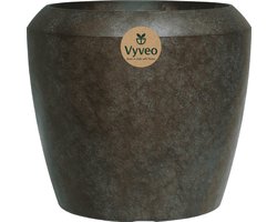 Vyveo - Bloempot Liora - 44x40 - Goud metallic - Bloempot voor binnen en buiten - Lichtgewicht - Breukbestendig - Vorstbestendig - UV-bestendig