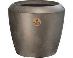 Vyveo - Bloempot Liora - 56x48 - Goud metallic - Bloempot voor binnen en buiten - Lichtgewicht - Breukbestendig - Vorstbestendig - UV-bestendig